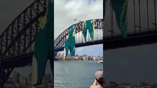 Speedo Aussie team swimsuit launch at Sydney Harbour Bridge