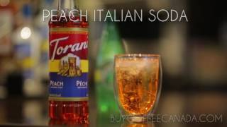 Torani Peach Syrup Italian Soda