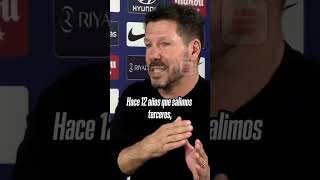 Simeone: "No me conformo con ser 3º" | UniversoAtleti #atleticomadrid #simeone #shorts #short