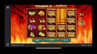 NEW GAME TEMPLE OF FIRE 4 free spins at 3x bonus 24p stake