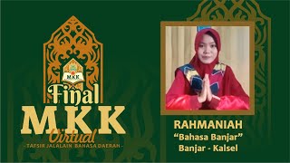 Final MKK Virtual - Rahmaniah | Pondok Pesantren Nurul Hidayah