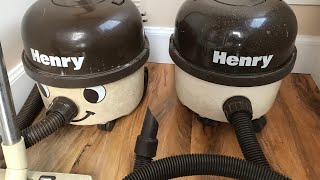 Two cream & brown Henrys first look! Henry hoover vacuum numatic