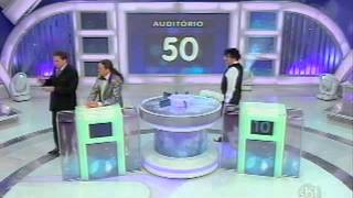 Programa Silvio Santos-Santos e Marquito no Jogo das 3 Pistas.