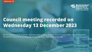 Council Meeting 13 December 2023