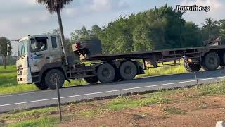 Hyundai Truck Trailer and Cement Truck trailer driver on the road, Heavyvehicle, Hyundai Truck