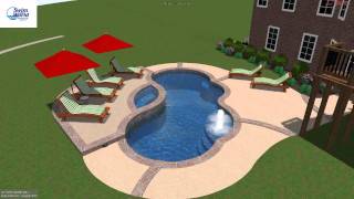 Roney Fiberglass Pool and Spa combo from Swim World Pools