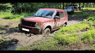 Land Rover Discovery 3, Mitsubishi Pinin, Уазы и Нивы в лесу