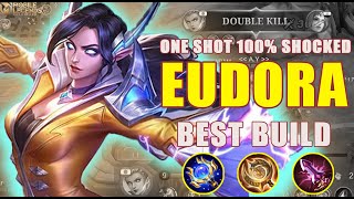 EUDORA HYPER BLEND! Brutal One Shot Eudora 100% Shocked - Build Top 1 Global Eudora ~ MLBB