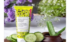 Aroma magic cucumber sunscreen lotion Review 100% Natural mineral based sunscreen lotion