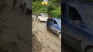 Doyang Road Car slipped Due to heavy rain 😳🥵🥺#viralshort #shortvideo #viralvideos