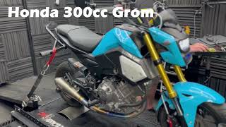 Honda Grom 300cc aRacer ECU Dyno Tune HP Pulls, Flames, 30HP Mad Bike!! Chimera Billet Intake, Werkd