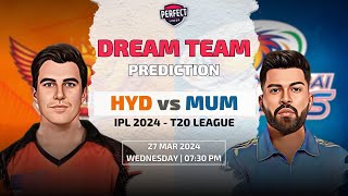 Sunrisers Hyderabad vs Mumbai Indians Dream11 Team Prediction | SRH vs MI Dream11 Team