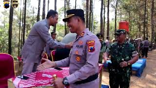 Gelar Pasukan Penanggulangan Kebakaran Hutan dan Lahan di Bukit Besek Kecamatan Bener