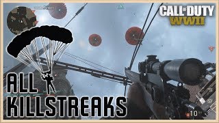 EVERY KNOWN KILLSTREAK IN COD: WWII - BETA GAMEPLAY