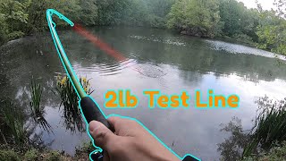 Switching to 2LB LINE! (Quick Pond Fishing)