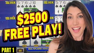 $2,500 Free Play Conversion on Video Poker! - Part One