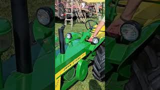 Hand-built Tractor and manure spreader.