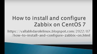 How to install and configure Zabbix on CentOS 7 and Agent on Centos7, Ubuntu18, Suse 15, windows2018