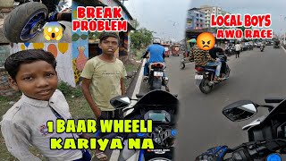 THUNDER ka break fail 😱 local boy's want race hyper ride😡 2 cute subscriber 🙂 wheelie