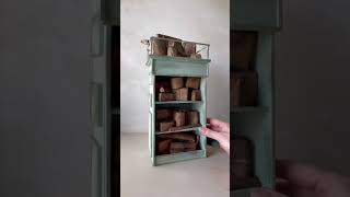 Making a miniature old mail bookshelf inspired by the Owl Post from Harry Potter #miniatures #diy