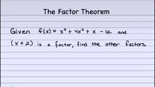 The Factor Theorem