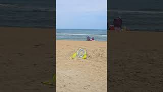 A little rain and wind won't stop beach lovers,  Fort Monroe #shorts