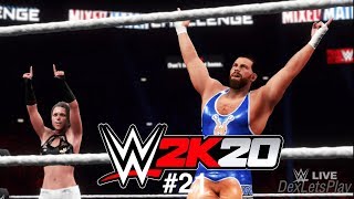 WWE 2K20 - Brand New Myplayer Career Mode - WINNING THE MIXED MATCH CHALLENGE !! PART 21