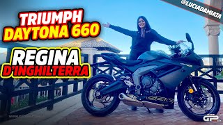 PROVA Triumph Daytona 660: regina d'Inghilterra!