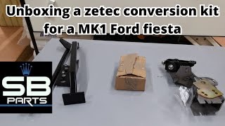 Unboxing a Ford Fiesta mk1 zetec conversion kit from SB parts.