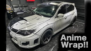 Anime Manga Cartoon Wrap on WRX Hatchback (Initial D)