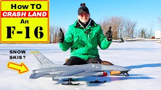 How To Crash Land a Freewing F-16 Jet on Ice!