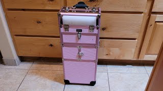 BYOOTIQUE 2in1 Nail Polish Organizer Rolling Makeup Train Case 🥰😍