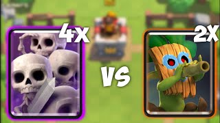 2 Dart Goblin VS 4 Skeleton Army