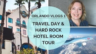 Travel Day To Orlando & Hard Rock Hotel Room Tour | Vlog 1 | Orlando Vlogs Oct 2018 | Elle and Mimi