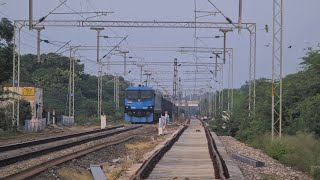 60341 WAG12B UNDER THE NEWLY ERECTED CANOPY OF PORTALS ENTERING PATIALA YARD.