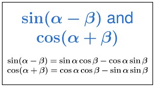 Sine of the Difference and Cosine of the Sum of Two Angles