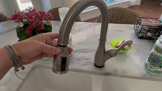 Delta Faucet Leland Touch Kitchen Faucet Brushed Nickel, Kitchen Faucets with Pull Down Sprayer