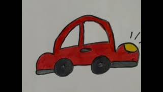 How to draw a car 🚗 easy | رسم سيارة عربية سهلة