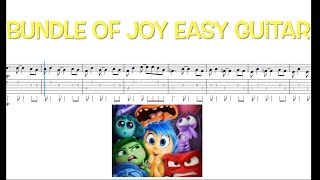 Bundle of Joy | EASY Guitar SHEET + TAB Tutorial | Inside Out 2 Movie