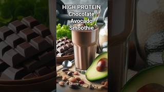 High Protein Chocolate Avocado Smoothie 🥤 27~32gr Protein #shorts #highprotein