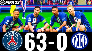 FIFA 23 - MESSI, RONALDO, MBAPPE, NEYMAR - PSG 63-0 INTER MILAN  | UCL FINAL 24/25