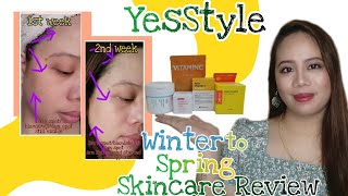 YESSTYLE Winter to Spring Skincare Review|2 weeks skin update