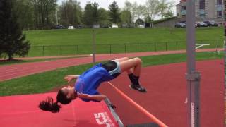 Sam practice high jump box