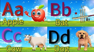 English alphabet ।A for apple B for ball C for cat । Alphabet song । ABCD ।