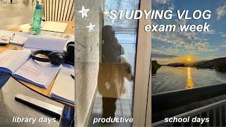 STUDY VLOG 📝⏱️ exam week, library, productive, note taking, cramming, high school