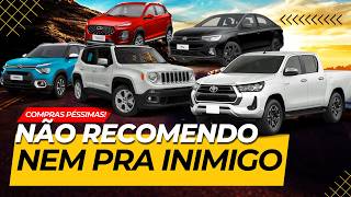 FIQUE LONGE: Carros não recomendados para ninguém! Toyota, VW, Citroën, Jeep, Caoa Chery e mais!