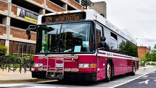 Shuttle-UM 2010 Low Floor Gillig Hybrid #3110 on Route 104 College Park Metro Station