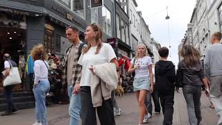 Walking around city center, Copenhagen city walk, real life scene, Demark   MVI 5535