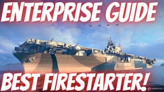 Wows Blitz Enterprise CV Guide + 120K dmg gameplay -  Best tier 8 CV!