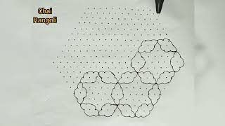 21*11 middle dot's rangoli|chukki rangoli|kolam rangoli|big rangoli|